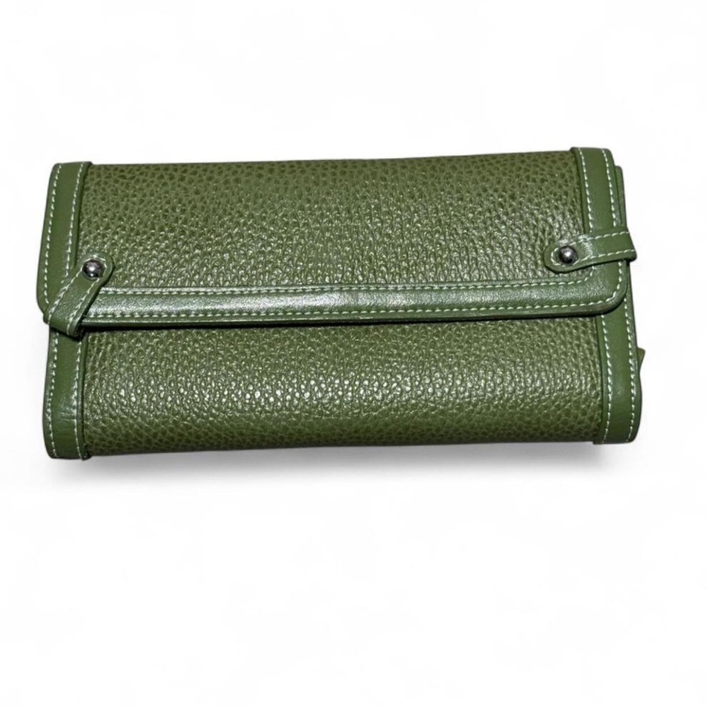 Franklin Covey Olive Green Leather Wallet